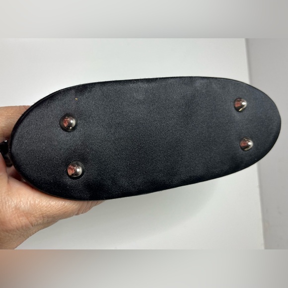 Anya Hindmarch Black Satin Beaded Mini Shoulder Bag Tassel Evening Y2K England - Picture 8 of 12